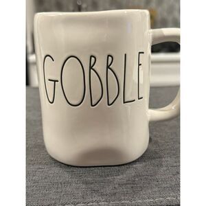 Rae Dunn Gobble Mug Orange Inside